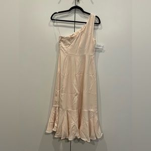 Fame and Partners Champagne One Shoulder Midi Dress - sz 0